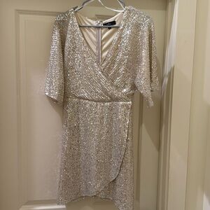 Lulu’s Champagne Sequin Dress